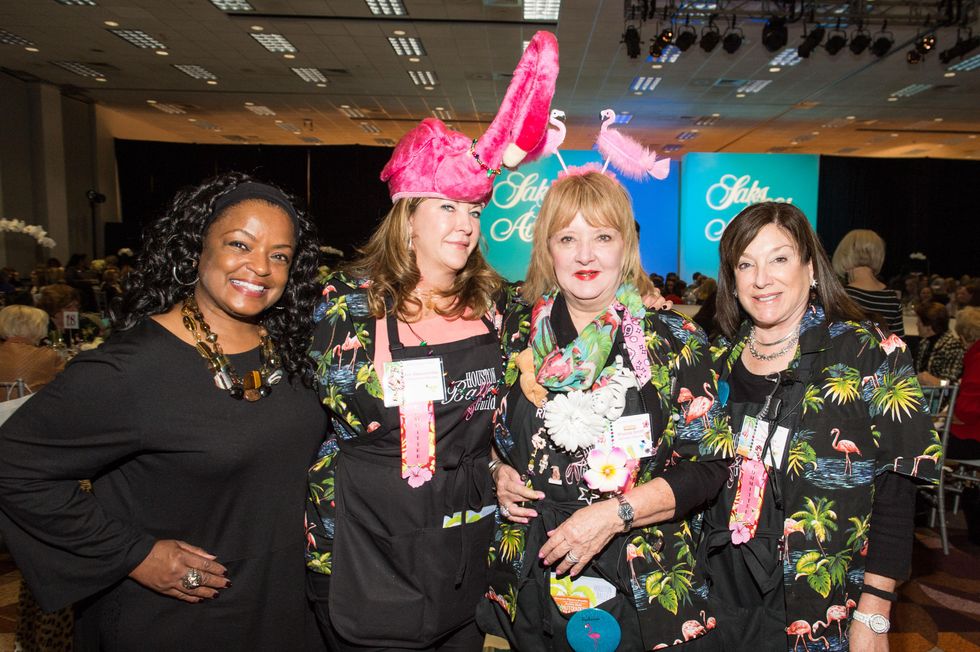 Renita Wilson, from left, Kris Abercrombie, Rhonda Smith and Tua Burke at the Nutcracker Market Saks luncheon and fashion show November 2014