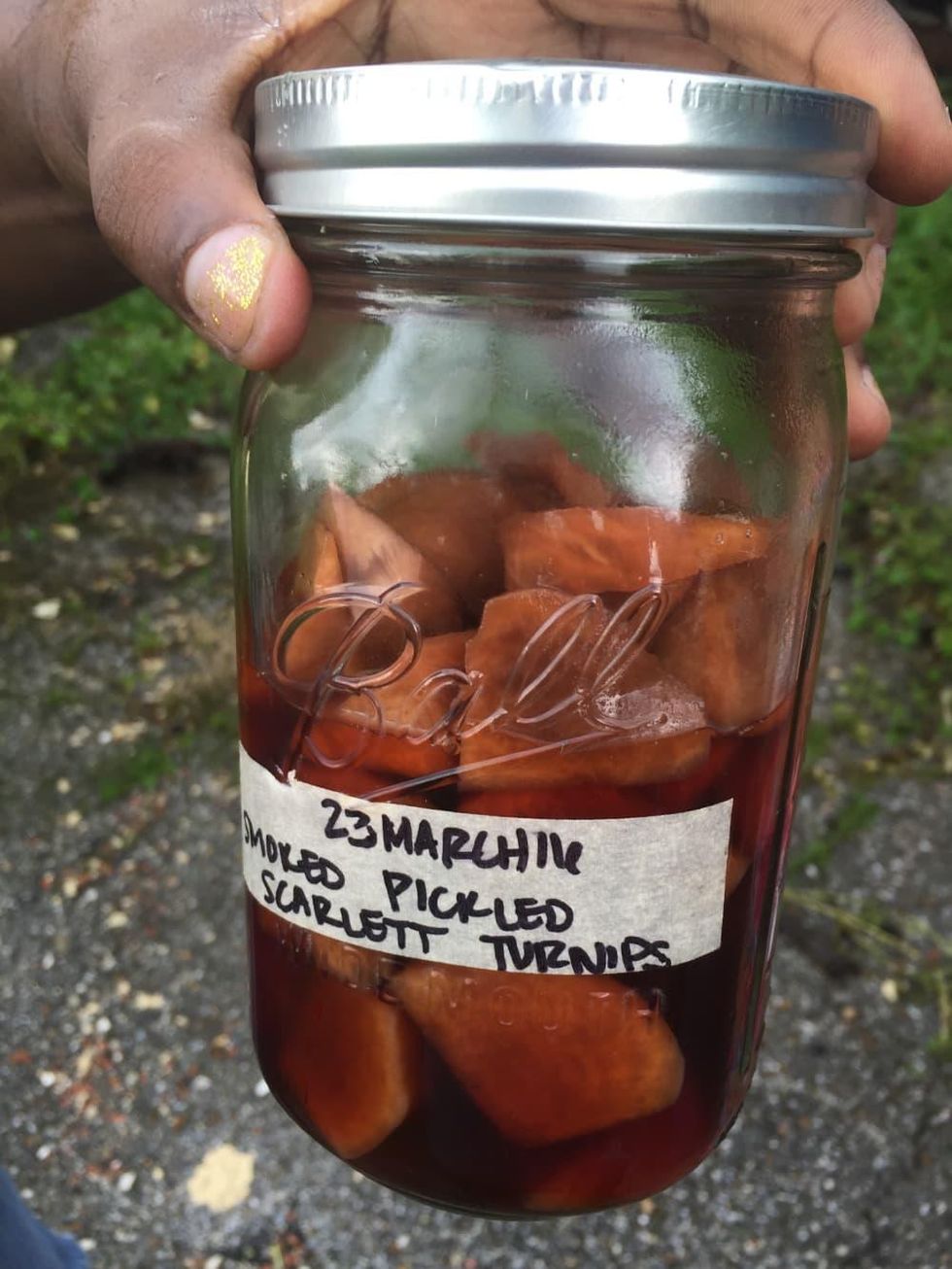 Restaurant Indigo pickled turnips