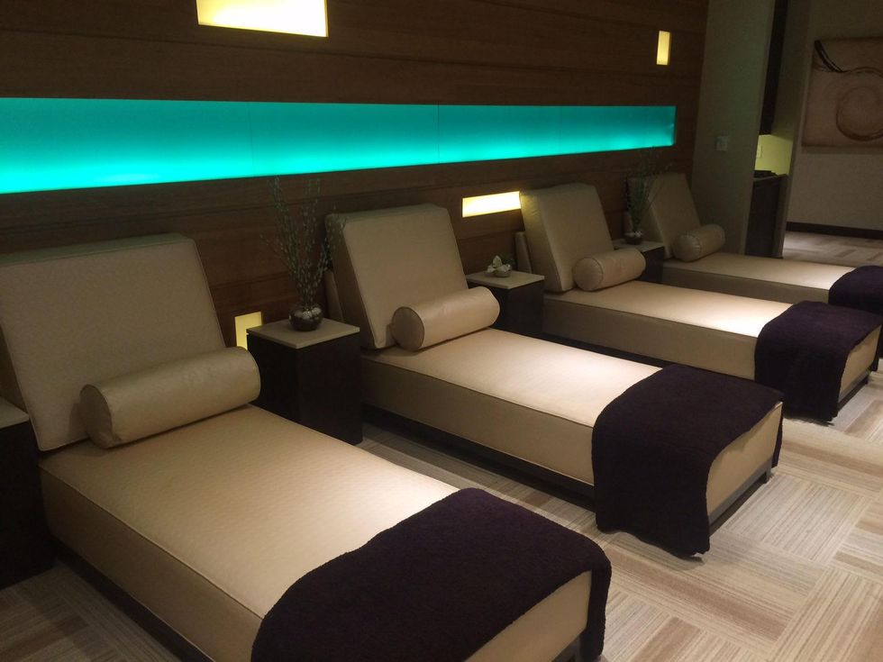 Resting beds at the Spa at the Golden Nugget in Lake Charles