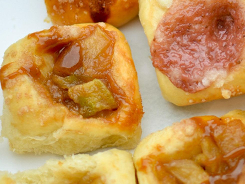 Revival Market kolaches in box caramel apple and strawberry