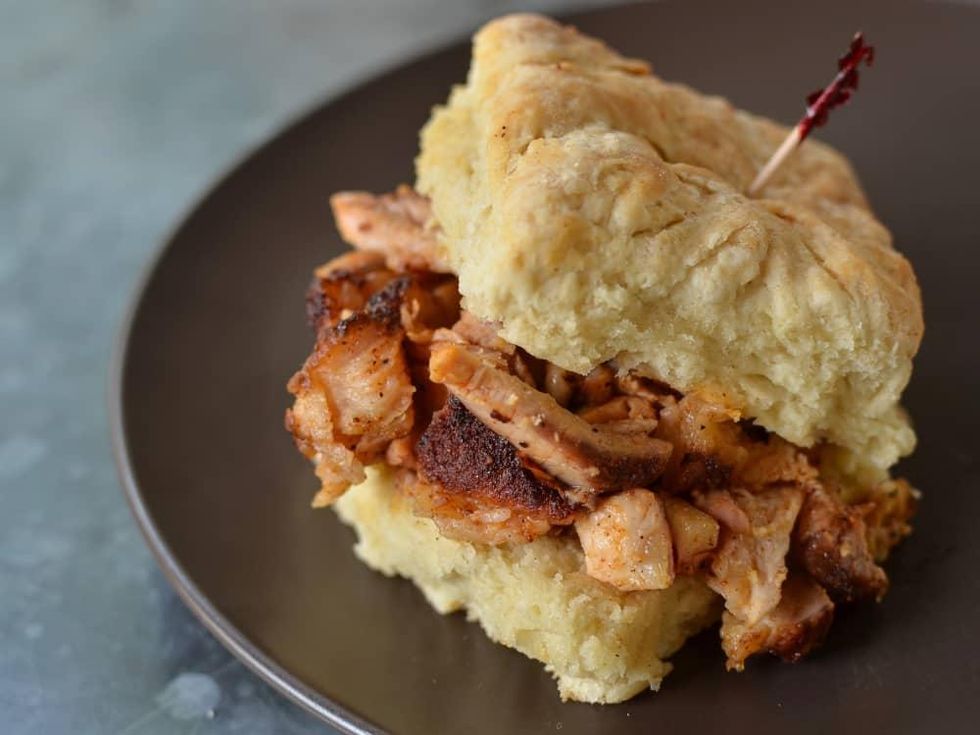 Revival Market pulled pork biscuit