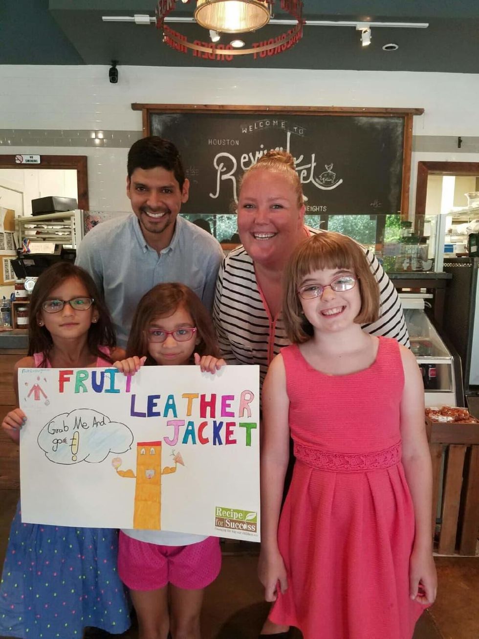 Revival staff and Recipe for Success kids, top Joey Lunar, Layne Cruz; Bottom, Kiran Smith, Chloe Smith, Ella Taylor