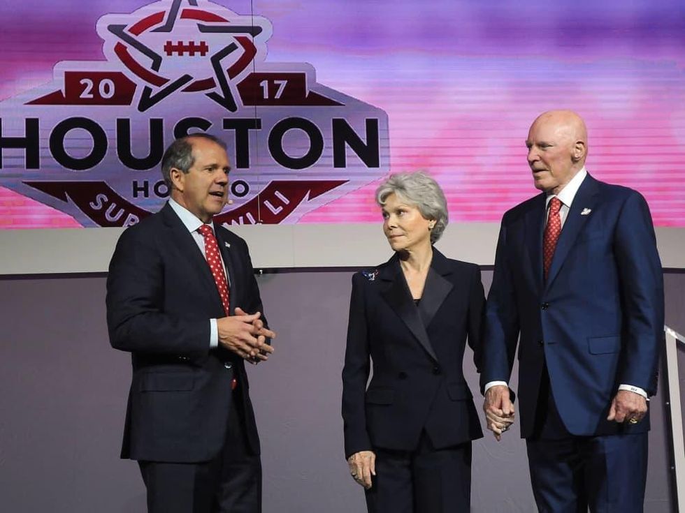 Ric Campo, Janice McNair, Bob McNair at Luminaries Super Bowl Gala
