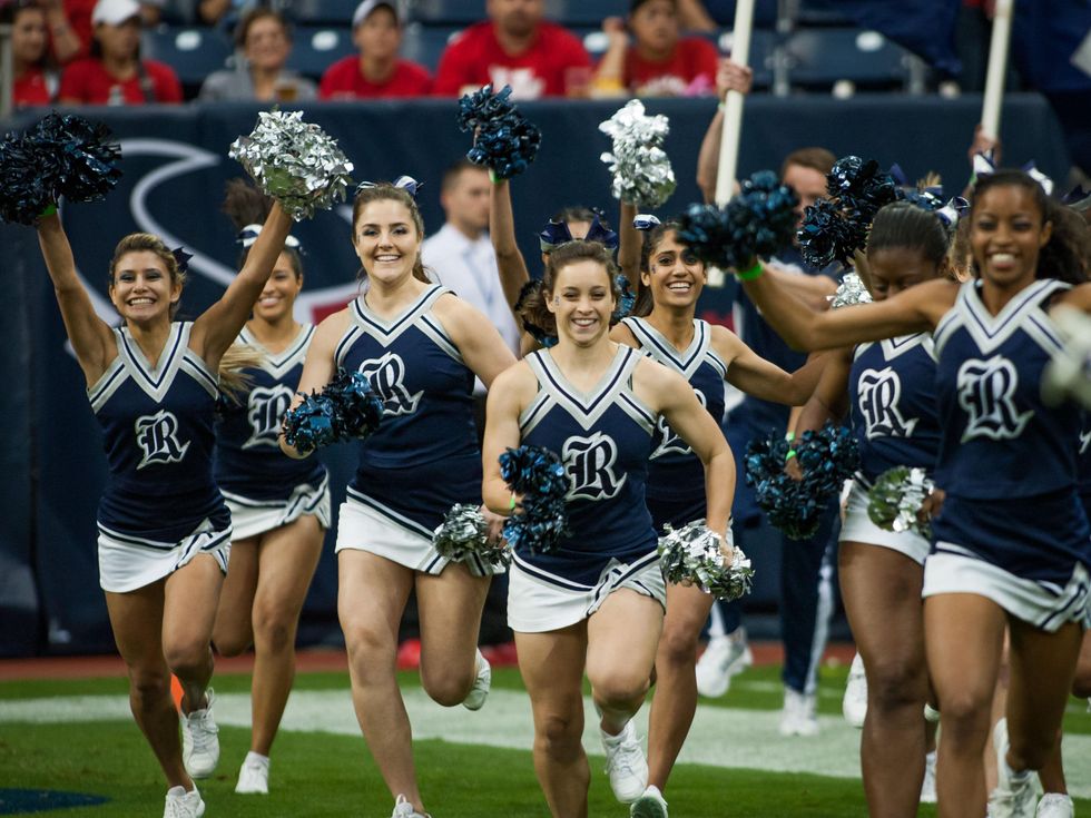 Rice football cheerleaders