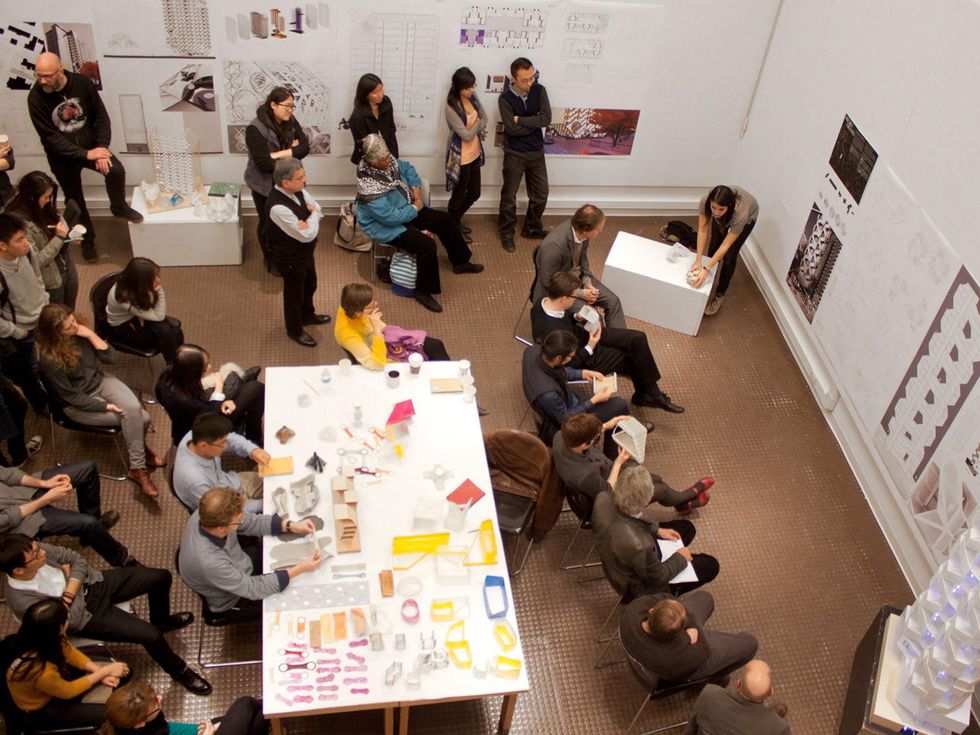 Rice University school of architecture students in class