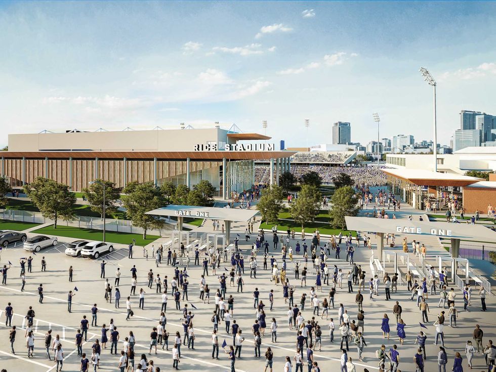 Rice University stadium rendering