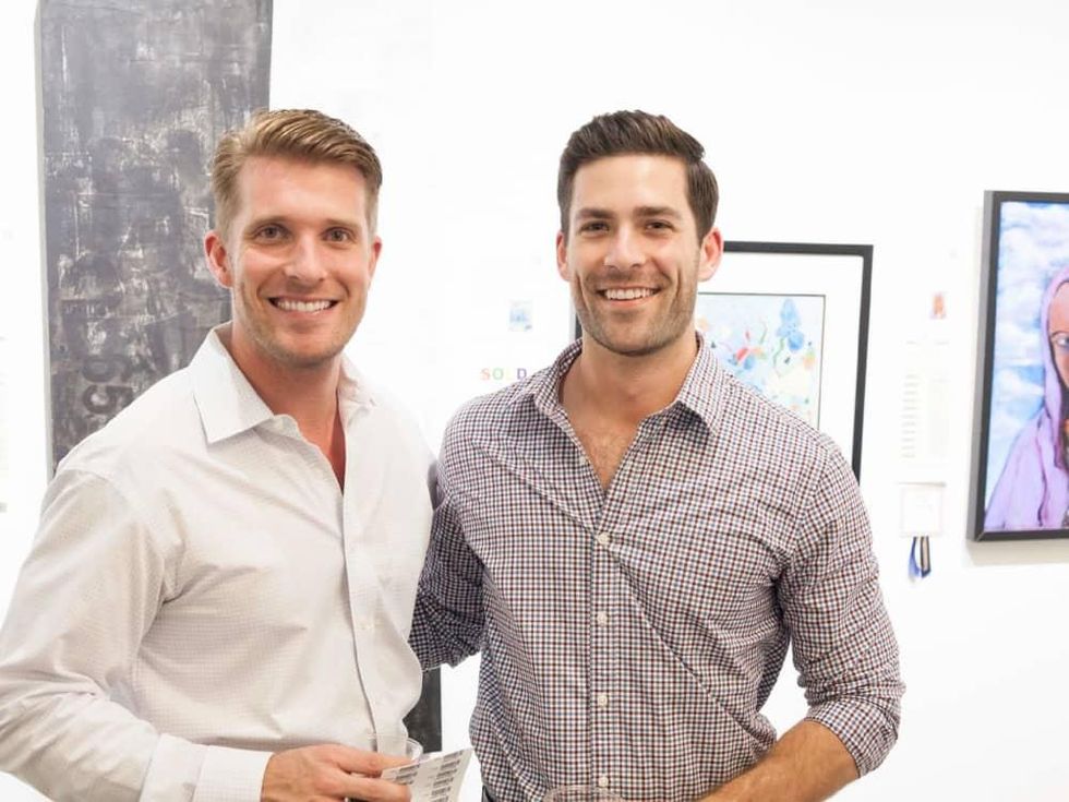Richard Hester (left) and Taylor Ragsdale (right) at Art on the Avenue preview party
