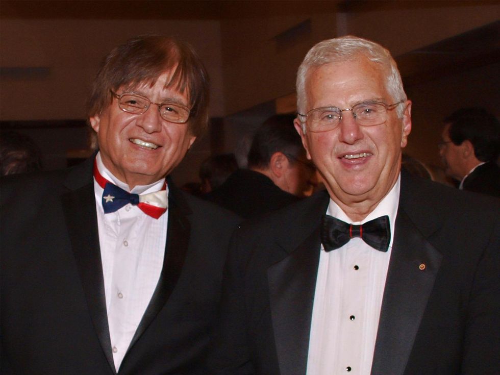 Richard Tapia, left, and Bruce Alberts at the Welch banquet October 2014