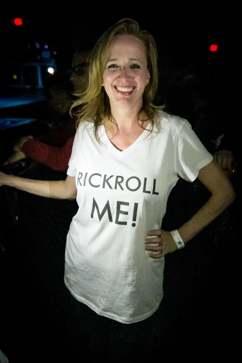 Rick Astley fan Katie Sherborne
