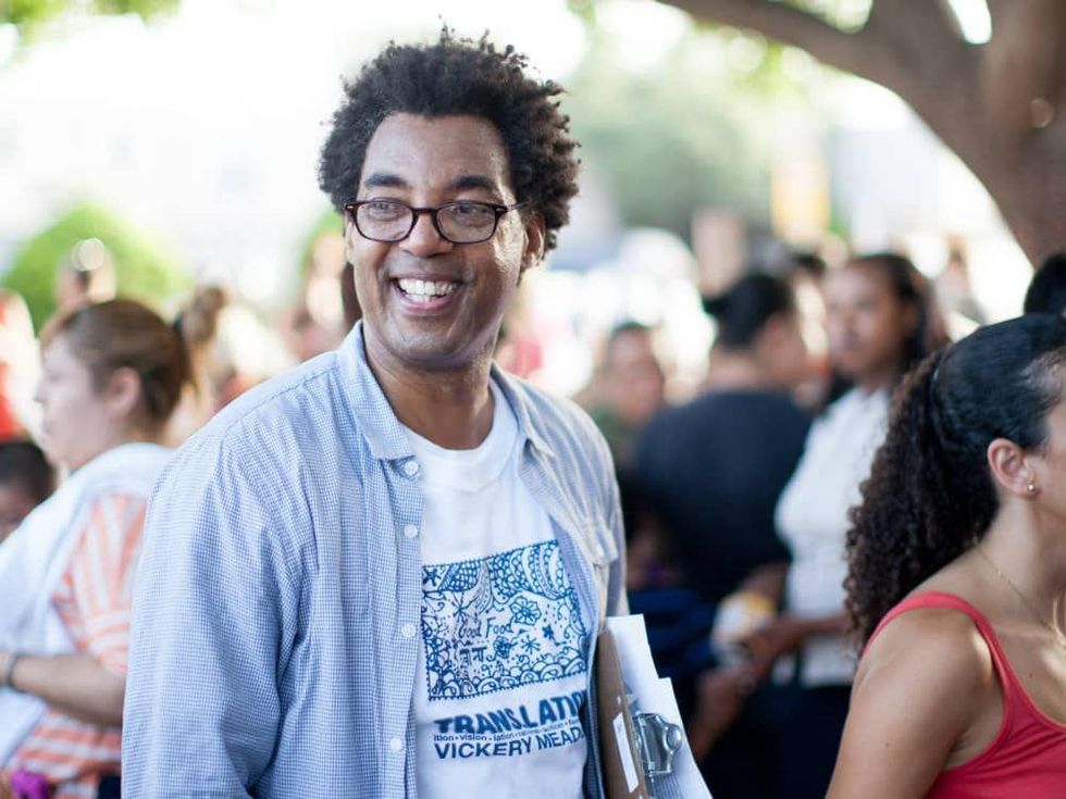 Rick Lowe in Vickery Meadow neighborhood in Dallas