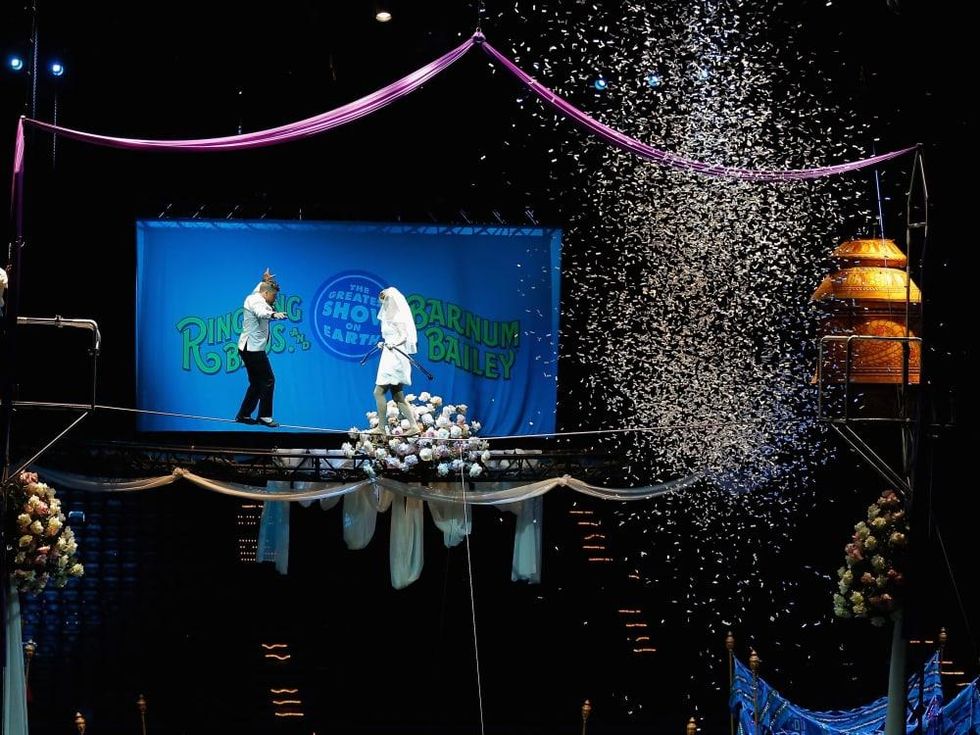 Ringling Bros. wedding, Mustafa Danguir and Anna Lebedeva,, July 2016