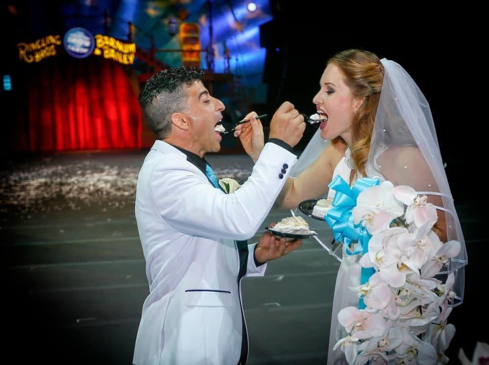 Ringling Bros. wedding, Mustafa Danguir and Anna Lebedeva,, July 2016
