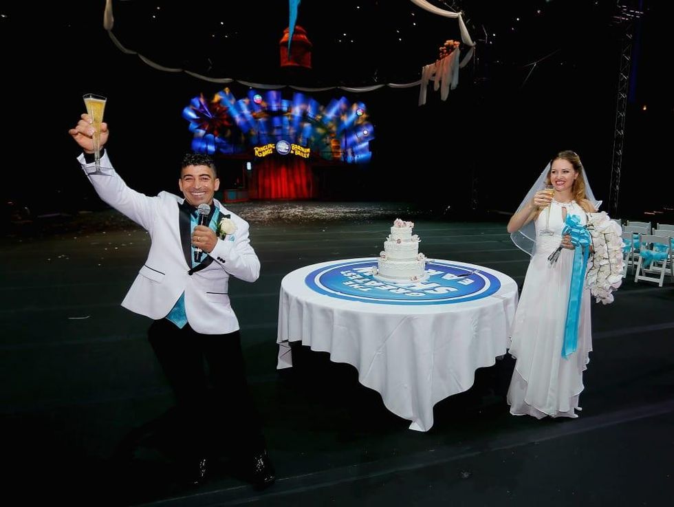 Ringling Bros. wedding, Mustafa Danguir and Anna Lebedeva,, July 2016