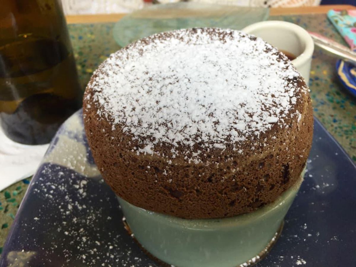 A meal at Rise is without a chocolate souffle. CultureMap
