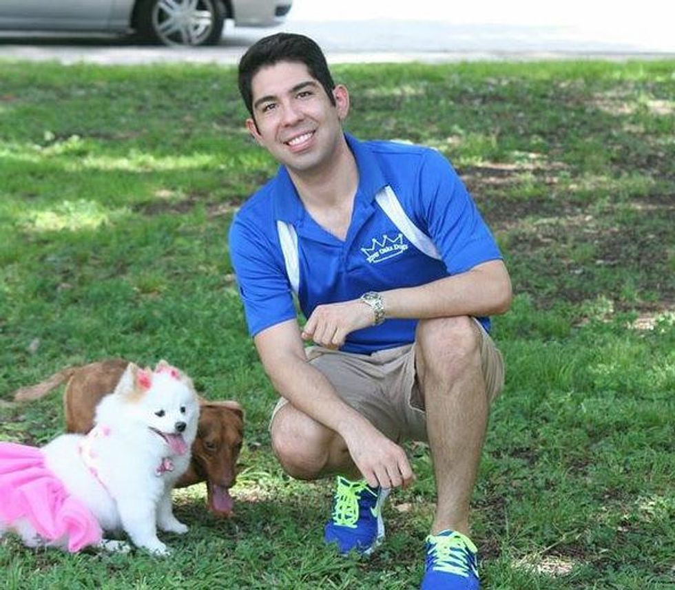 River Oaks Dogs Michael with Coco and Bison