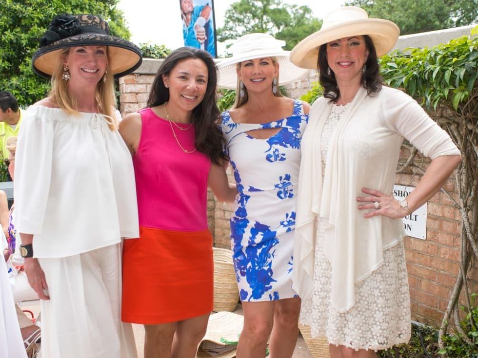 River Oaks Tennis Luncheon, April 2016, Kim Moody, Tracy Hale, Anne Carl, Alicia Smith