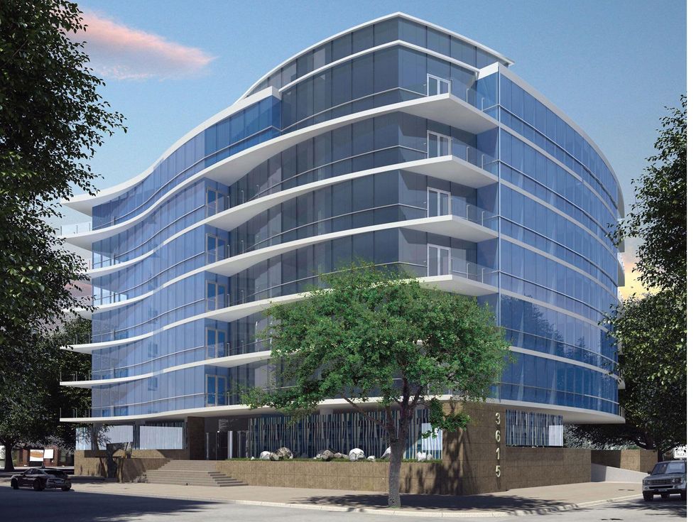 Riverway Properties Montrose luxury midrise rendering August 2014 Philip Johnson Alan Ritchie Architects