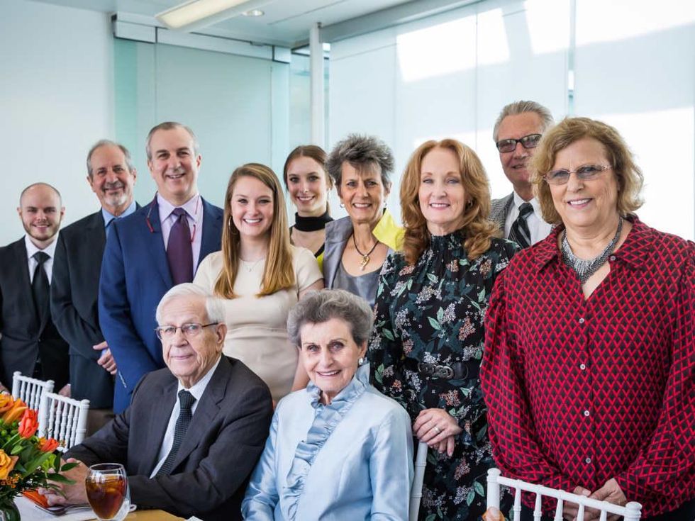 Robert and Jane Cizik with their family at a luncheon immediately following the announcement of UTHealth Cizik School of Nursing