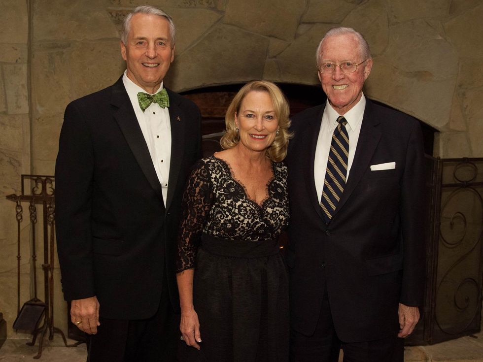 Robert and Marianne Ivany, from left, with Bill Flynn at the University of St. Thomas Irish Gala December 2013