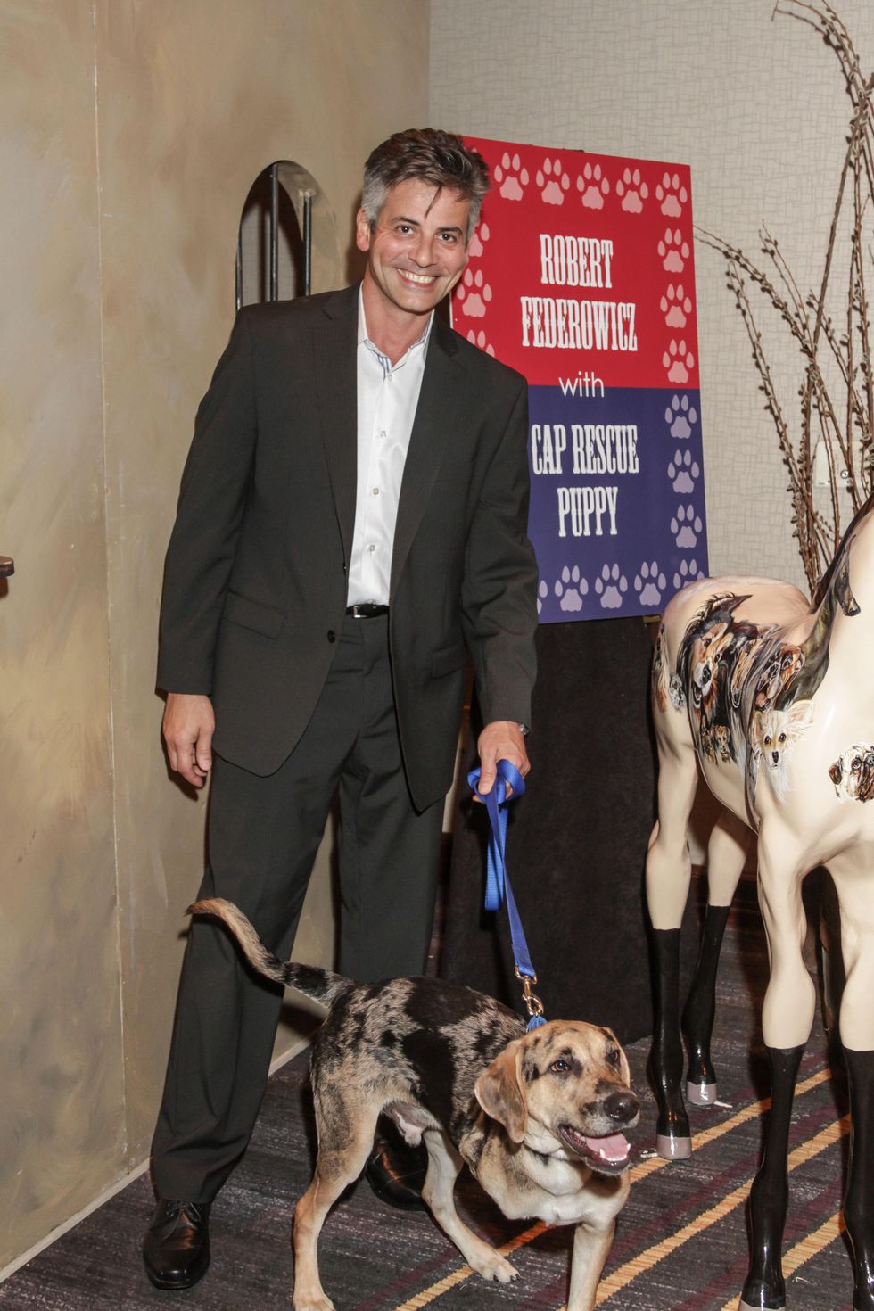 Robert Fedrowicz with Harold at the Citizens for Animal Protection Gala November 2014