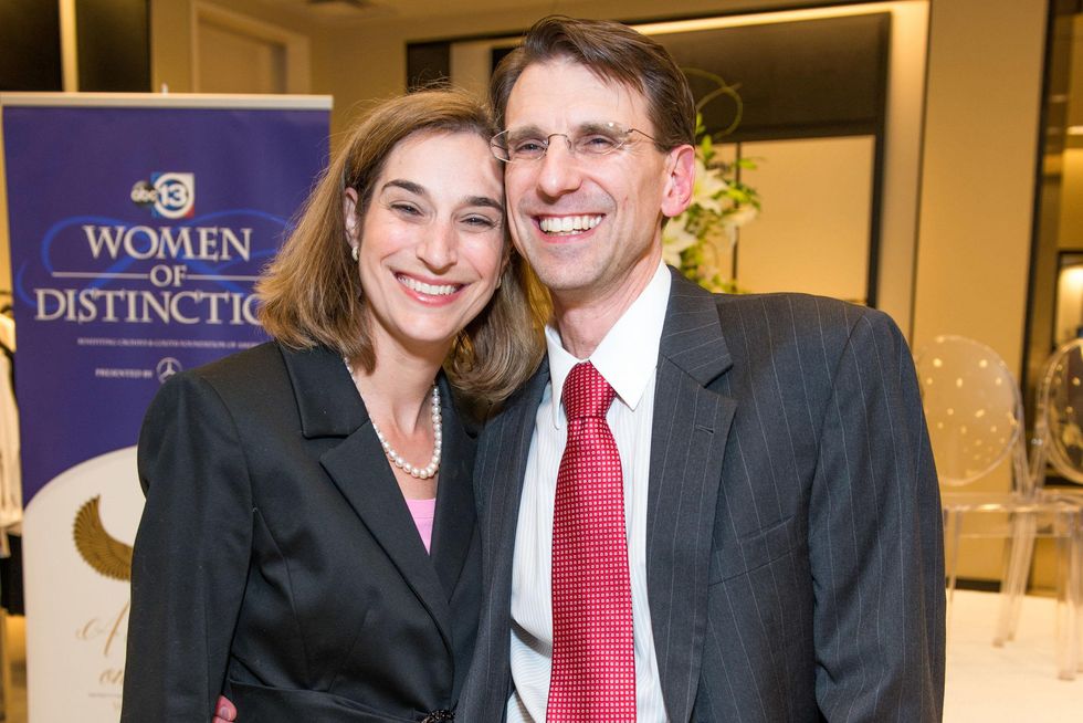 Roberta and Lee Schwartz at the Women of Distinction announcement party October 2014