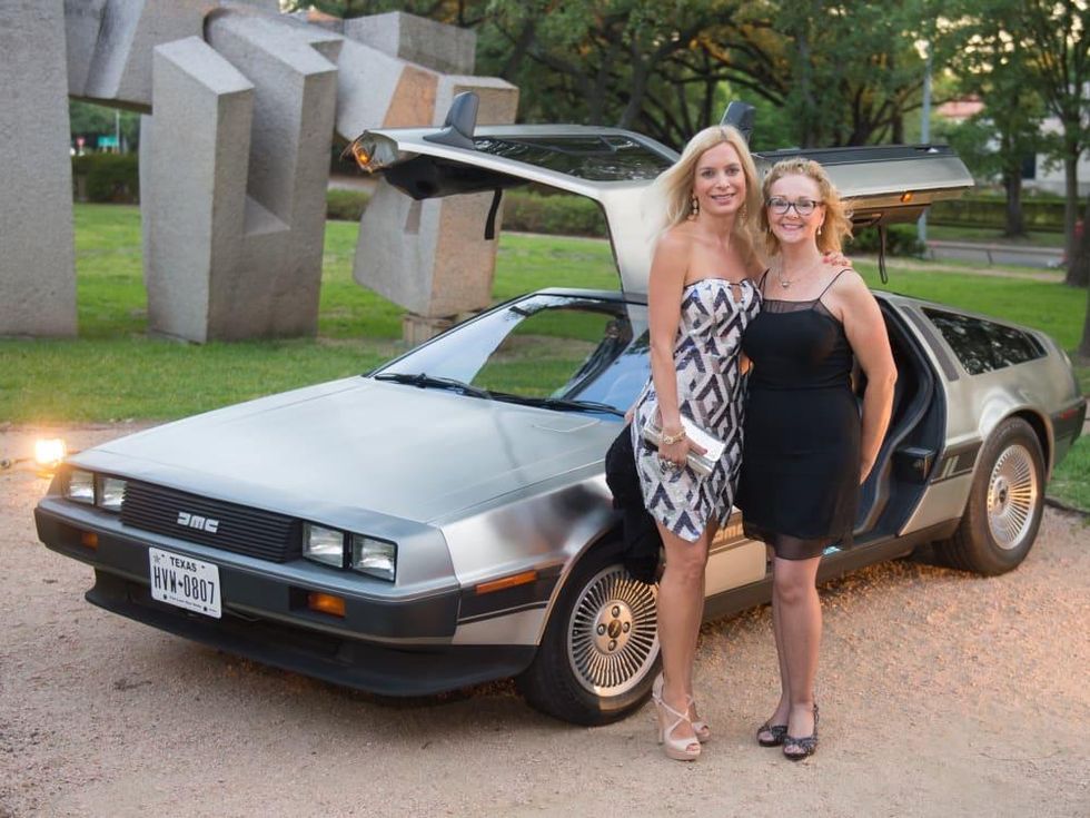 Roberta March, Debra DeSaulniers at Glassell Benefit 2017