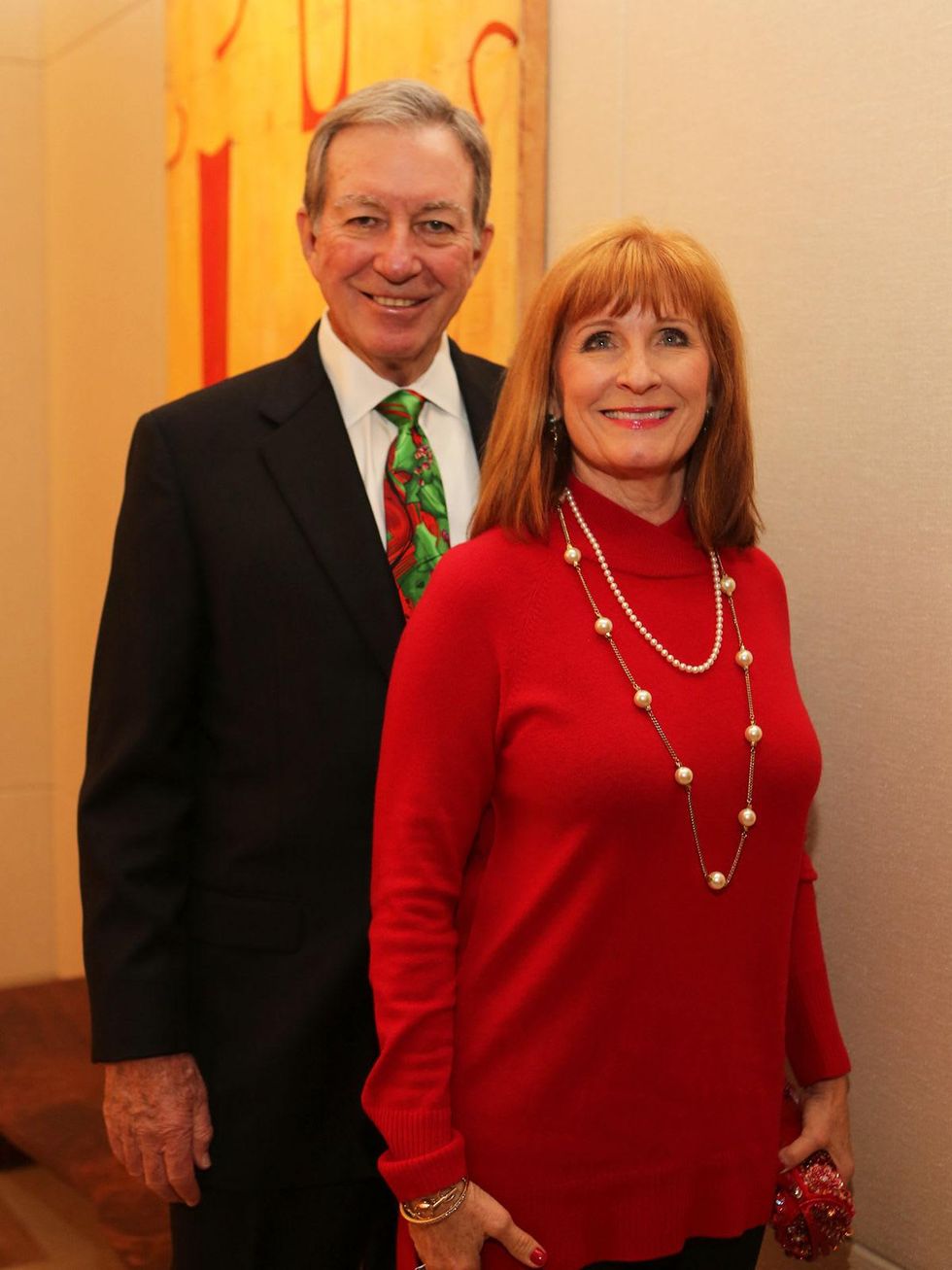 Rocky and Grace Holmes at the Alley Theatre Board Holiday Party December 2013