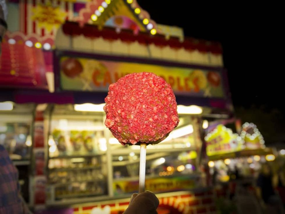 Rodeo Carnival Cheeto caramel apple
