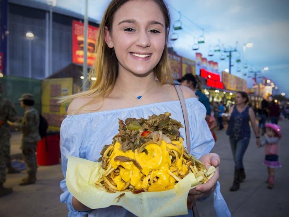 Rodeo Carnival girl with fajita fries