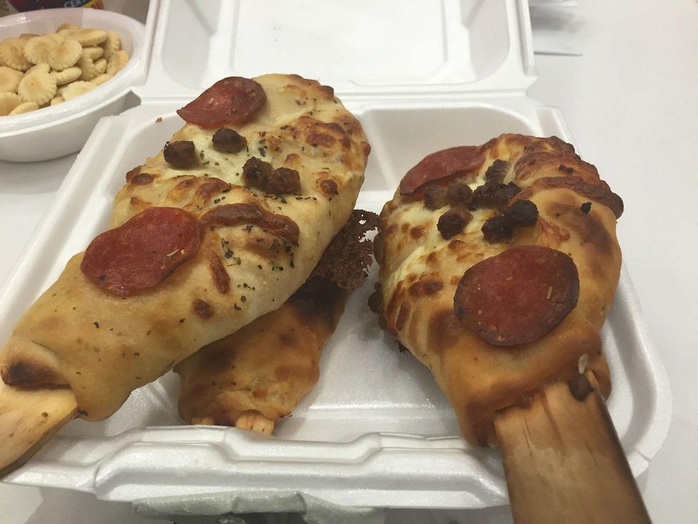 Rodeo Gold Buckle pizza on a stick