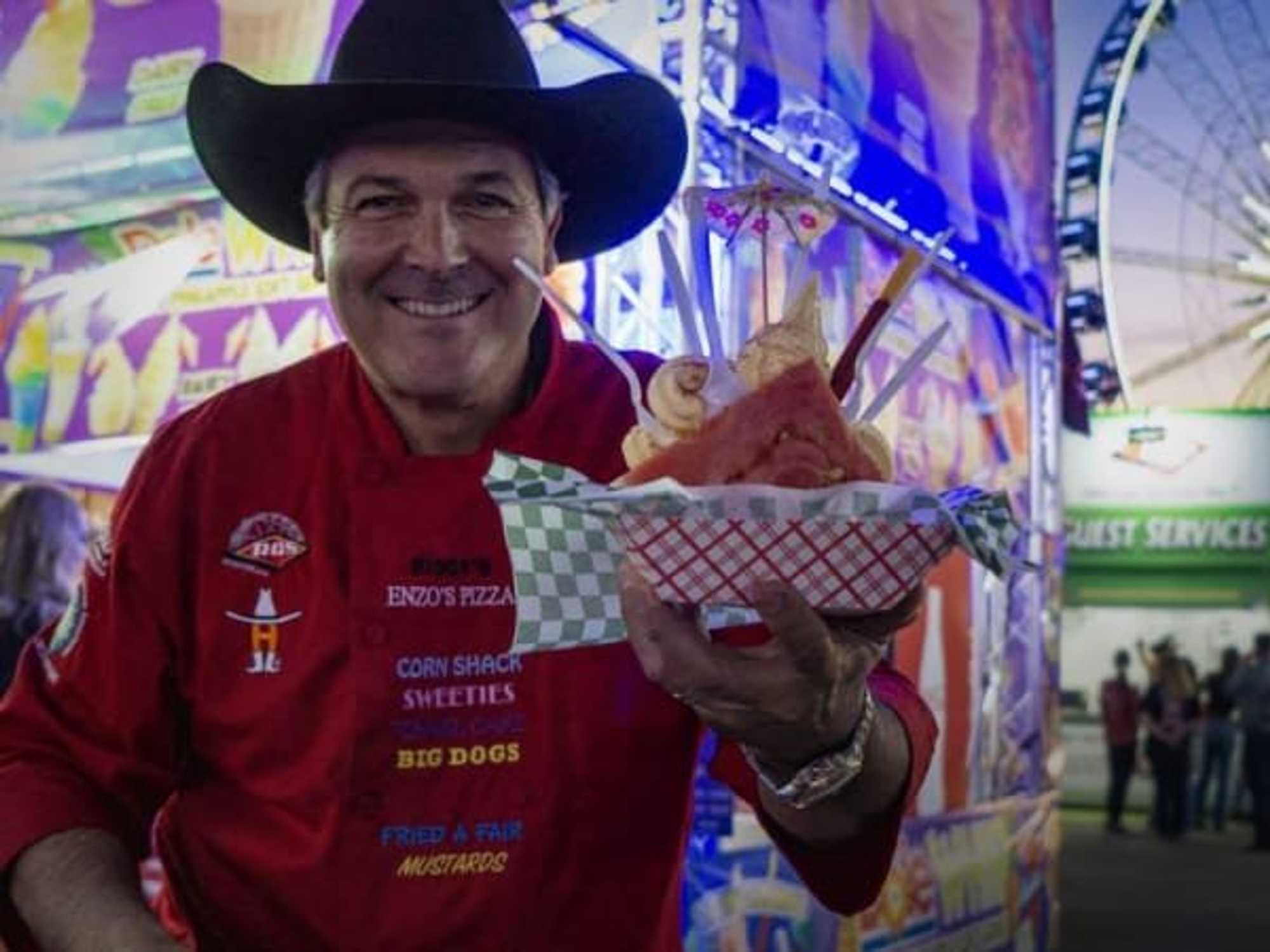 Rodeo Houston carnival food Midway Dole whip watermelon taco Dominic Palmieri