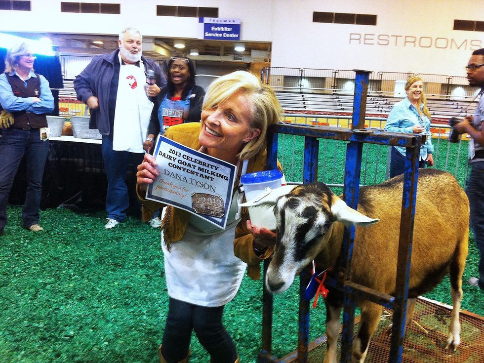 RodeoHouston, goat milking contest, Dana Tyson, winner
