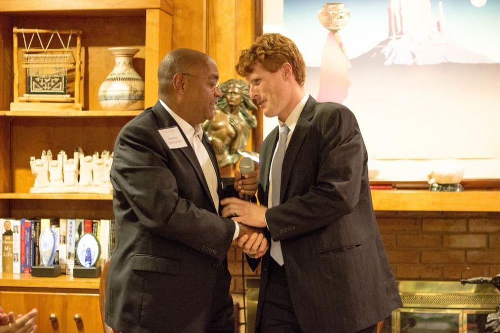 Rodney Ellis and Joe Kennedy III at Texas Civil Right Project fundraiser