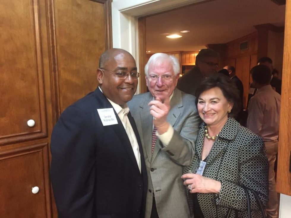 Rodney Ellis, Mark White, Linda Gayle White at Texas Civil Rights Project fundraiser