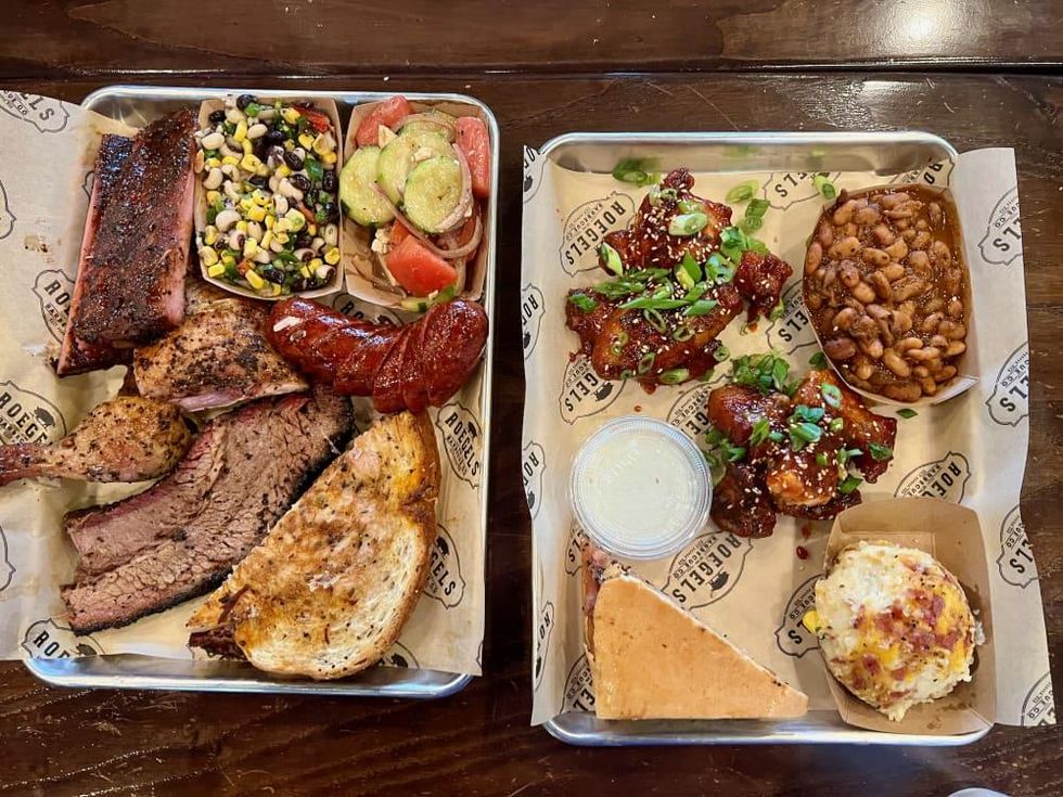 Roegels Barbecue Katy food spread