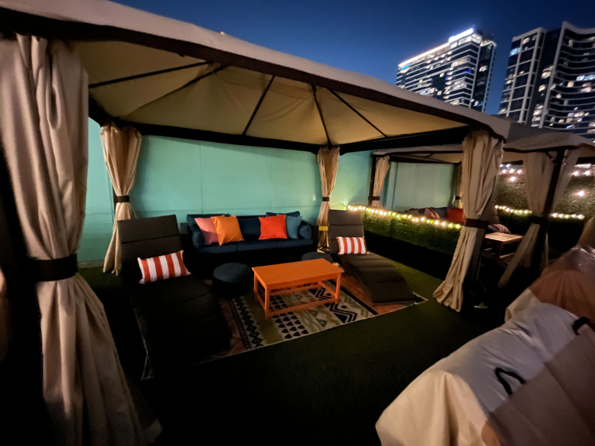 Rooftop Cinema Club luxury cabana