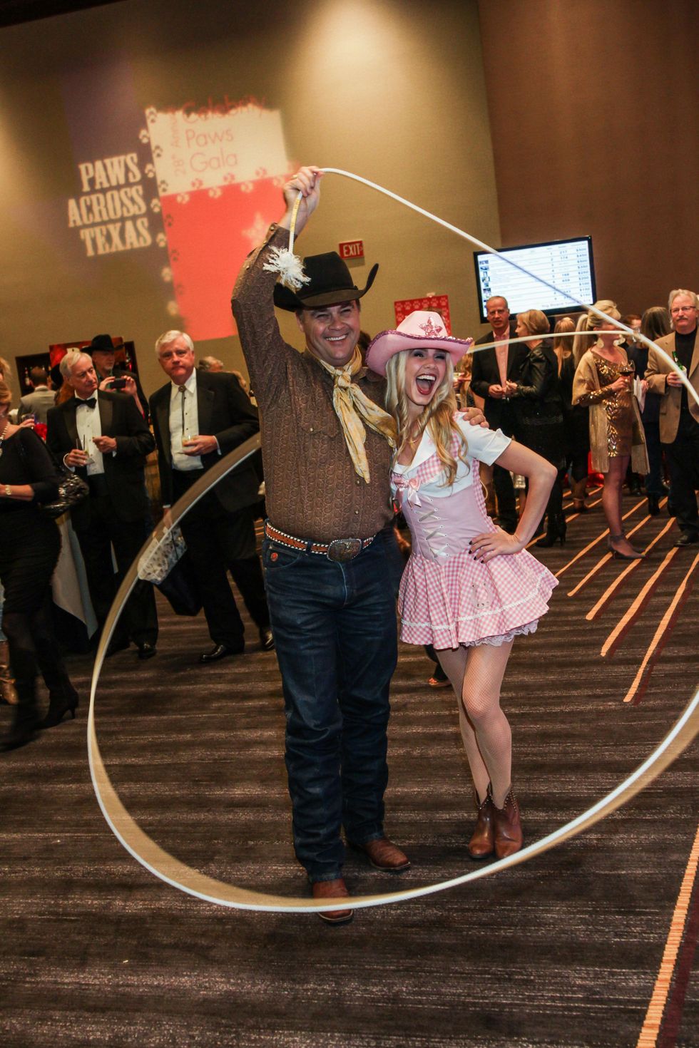 Roper and Texas Cutie at the Citizens for Animal Protection Gala November 2014