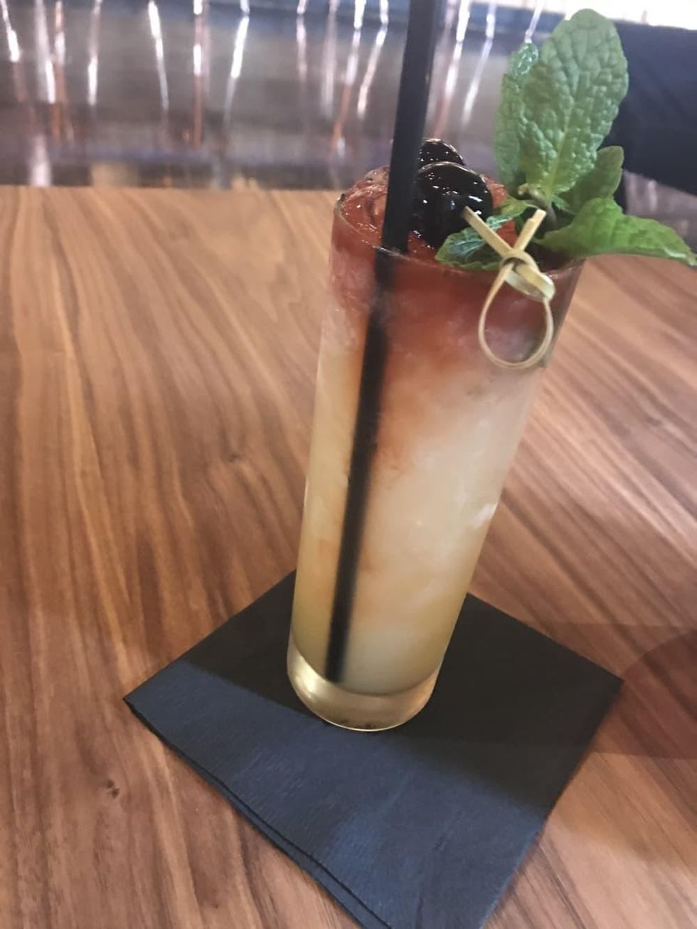 Rose Gold Midtown Main St Swizzle cocktail