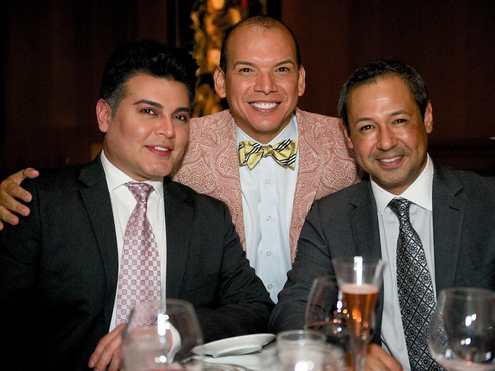 Rose Ribbon Fleming's Dinner Houston June 2013 Edward Sanchez, Alex Martinez, Hector Valereo