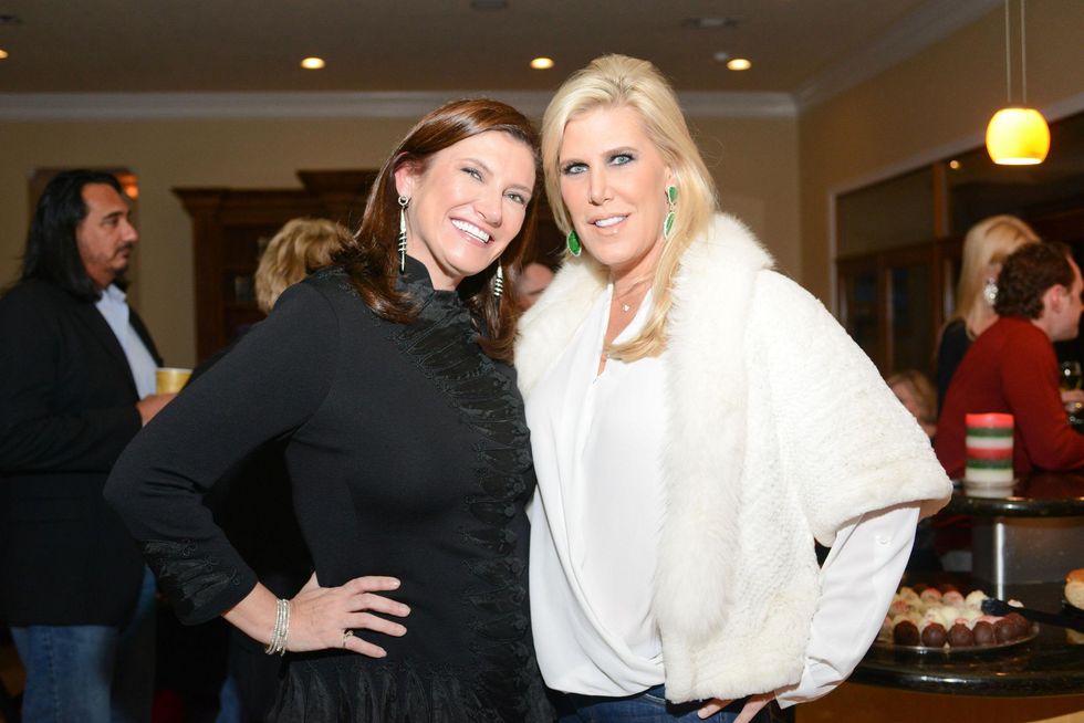 Rosemarie Johnson, left, and Courtney Hopson at Bubba and Mark's Christmas Party December 2014