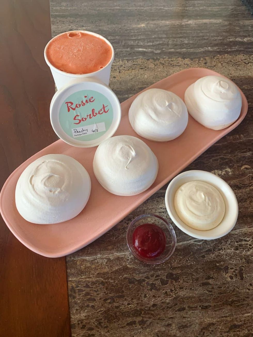 Rosie Cannonball Melba pavlova