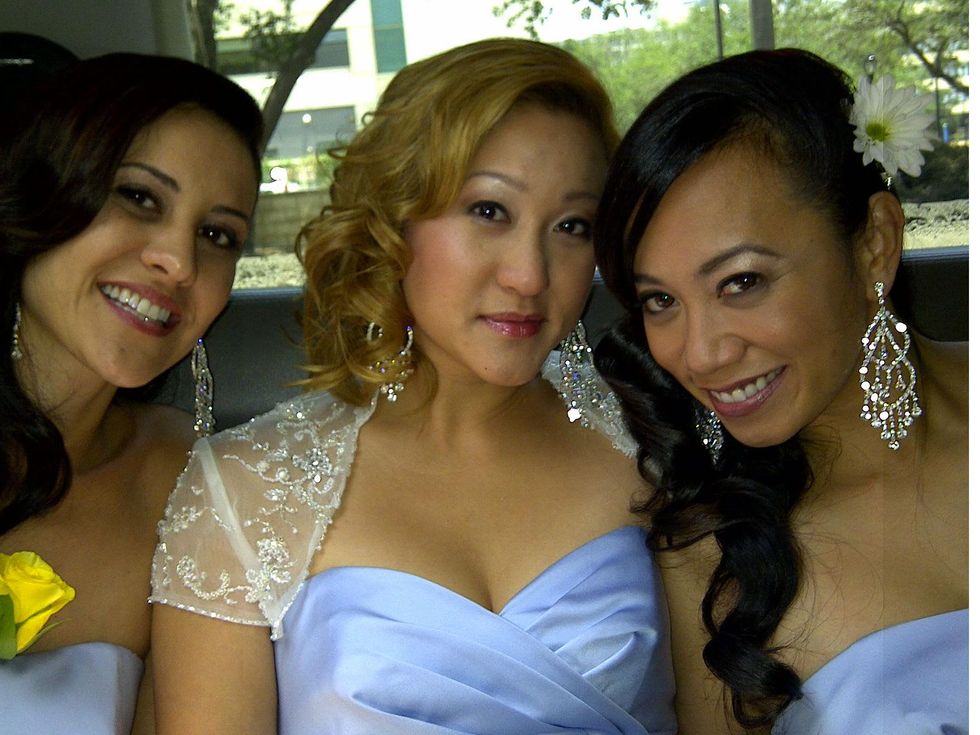 Rosie, from left, me and Eva Wonderful Weddings Always a Bridesmaid February 2014