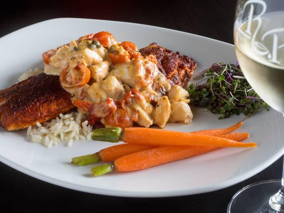 Rouxpour red snapper