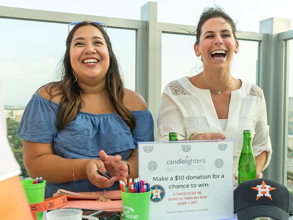 Roxie Gomez, Brittnie Canahuat from Candlighters at CultureMap Country Club Social