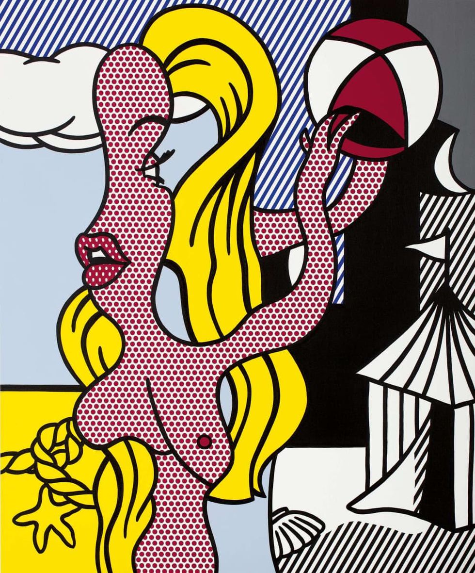 Roy Lichtenstein, "Girl with Beach Ball II," Anne Marion