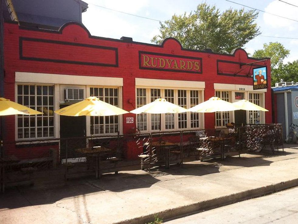 Rudyard's British Pub Houston bar exterior umbrellas