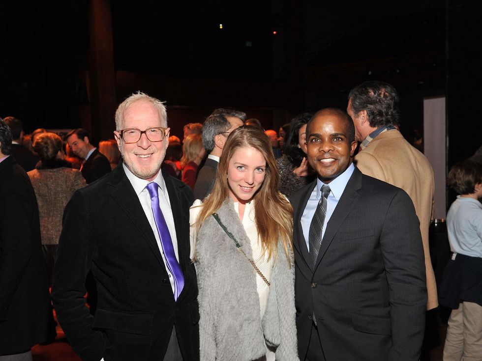 Rusty Arena, left, guest and Alton LaDay at the Houston Arts Alliance Reception for the Arts January 2014