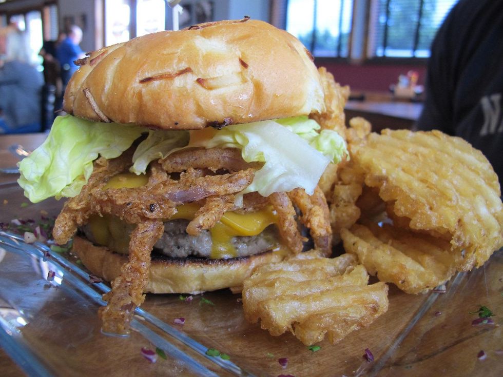 Ruthie where to eat right now June 2013 Chopping Block burger with bacon and french fries