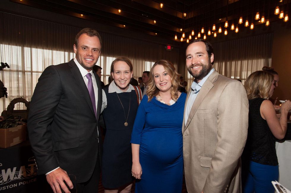 Ryan Getz, from left, Katie Eisterhold and Wimberly and Greg Barra at the Houston Police Department benefit April 2015