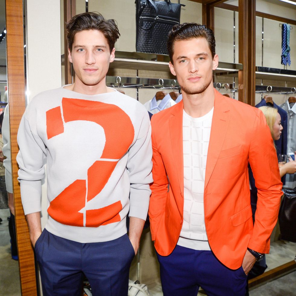 Ryan Kennedy and Garrett Neff at Ferragamo opening in New York